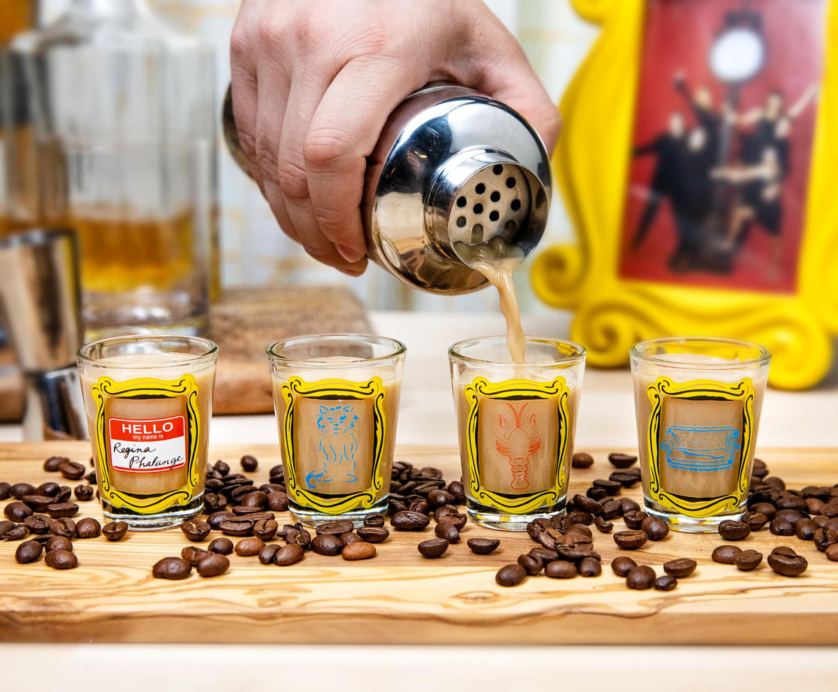 Friends Framed Icons 1.5-Ounce Mini Shot Glasses | Set of 4