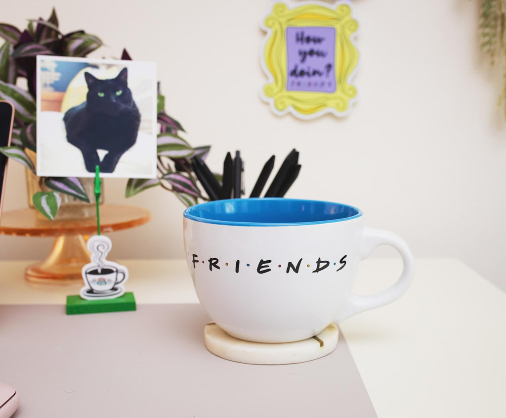 Friends Doodle Logo Ceramic Soup Mug | Holds 24 Ounces