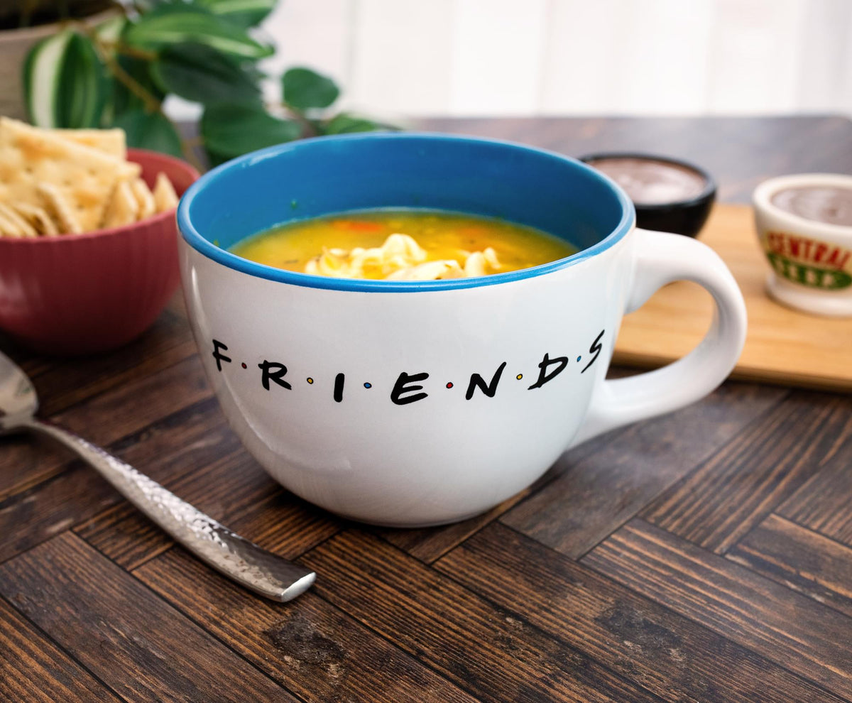 Friends Doodle Logo Ceramic Soup Mug | Holds 24 Ounces