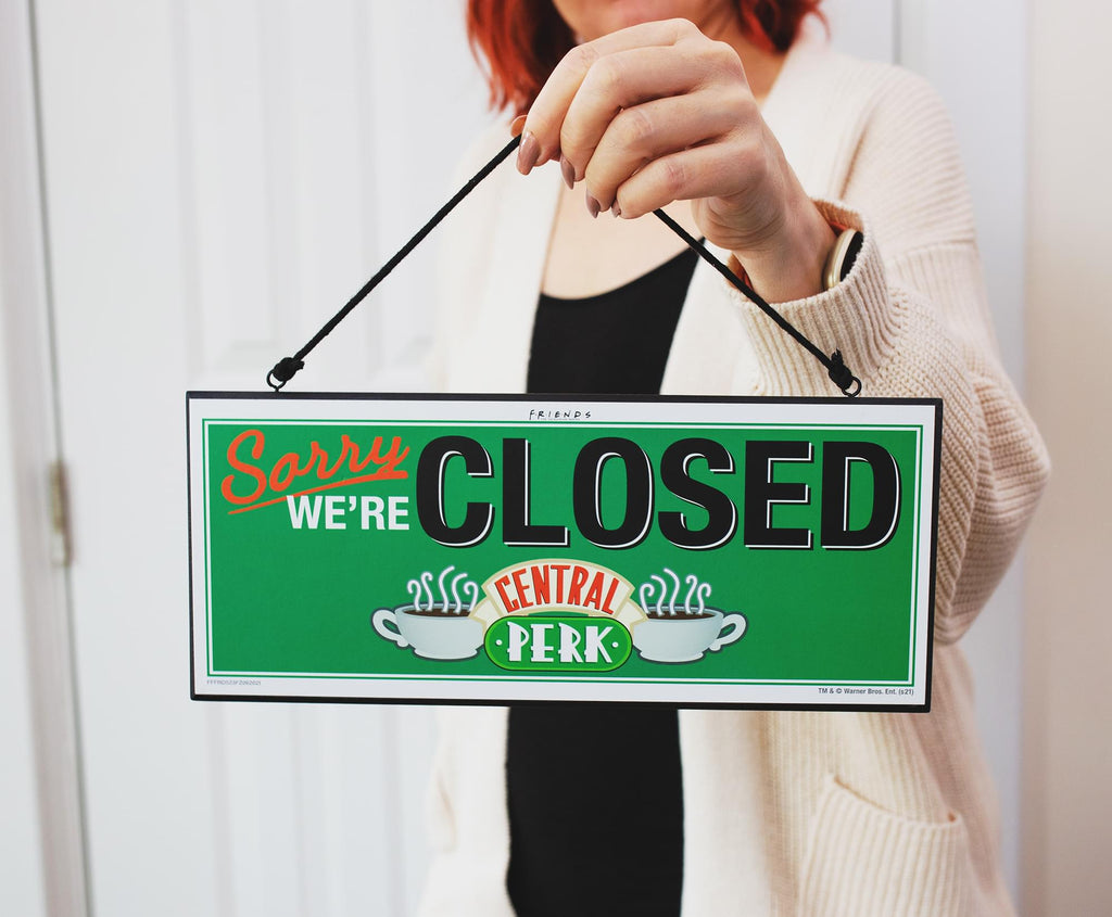 Friends Central Perk Reversible Hanging Sign Wall Art | 12 x 5 Inches
