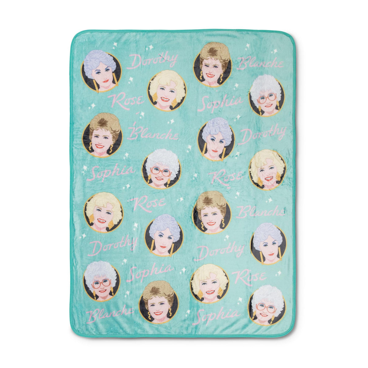 The Golden Girls Character Faces Fleece Throw Blanket | 45 x 60 Inches