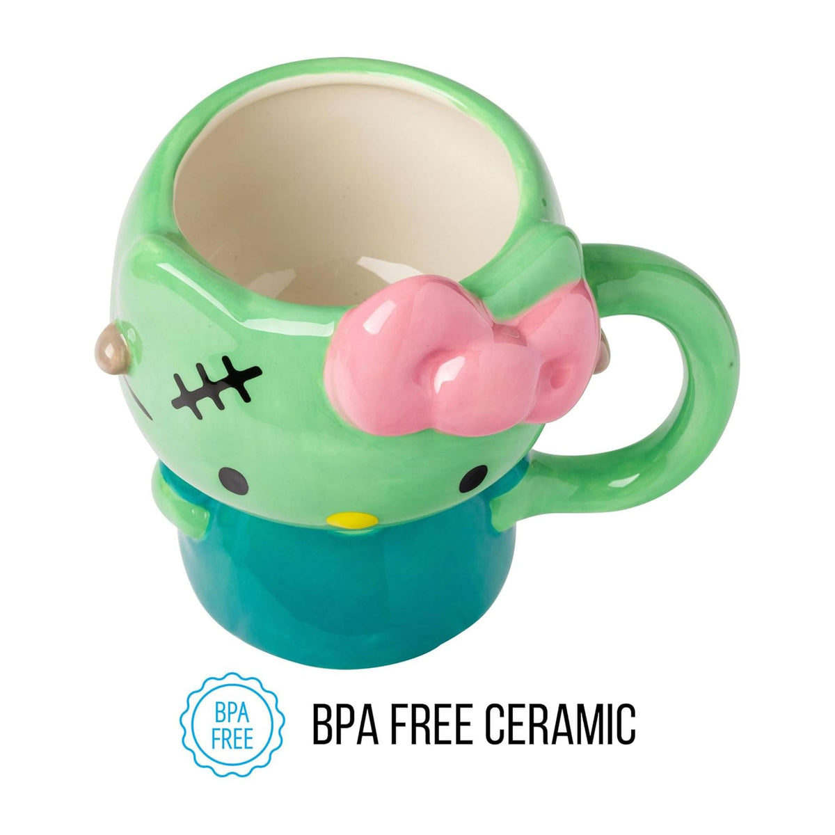 Sanrio Hello Kitty Frankenstein Costume 20 Ounce 3D Sculpted Ceramic Mug