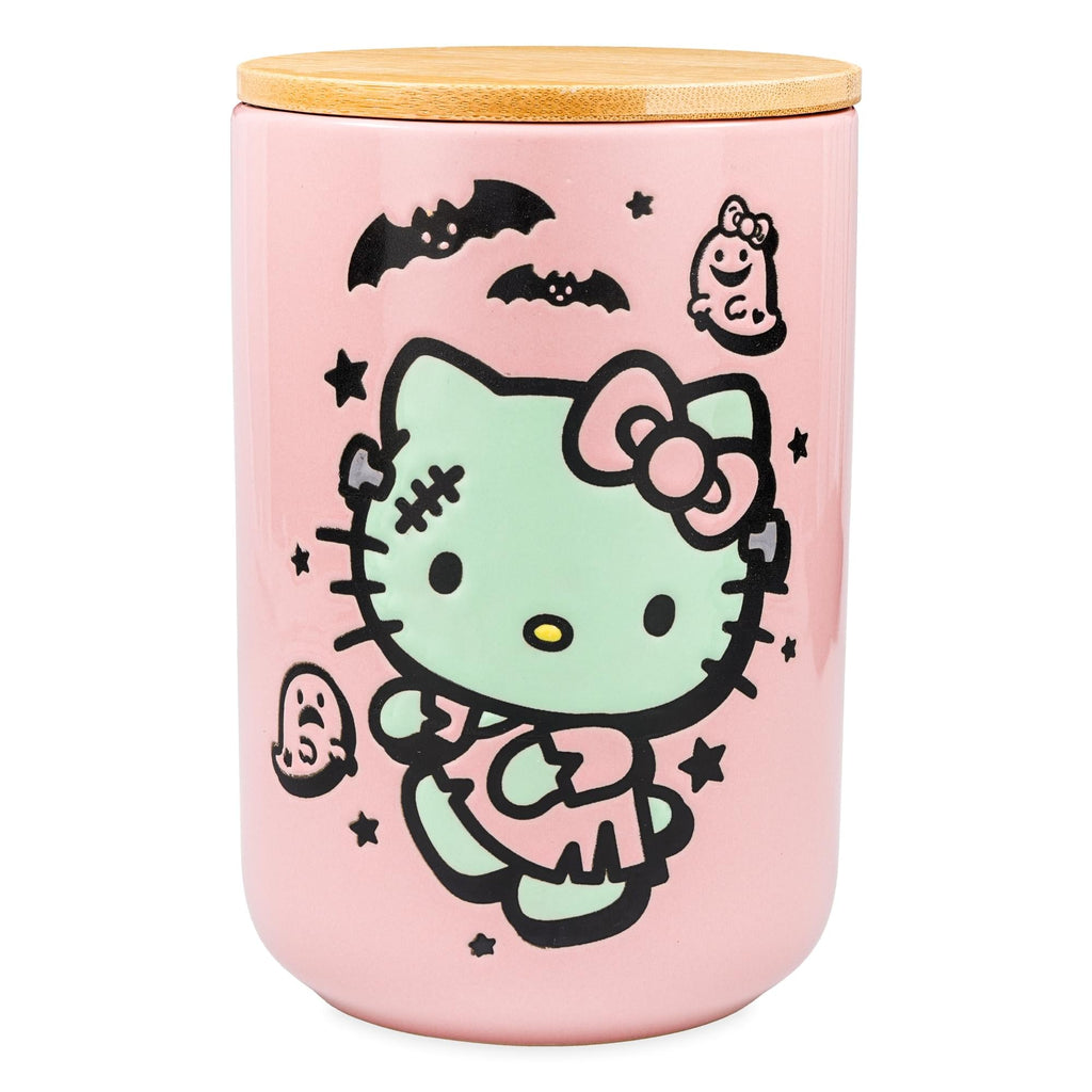 Sanrio Hello Kitty Frankenkitty 6.5-Inch Ceramic Snack Jar With Bamboo Lid