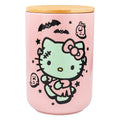 Sanrio Hello Kitty Frankenkitty 6.5-Inch Ceramic Snack Jar With Bamboo Lid