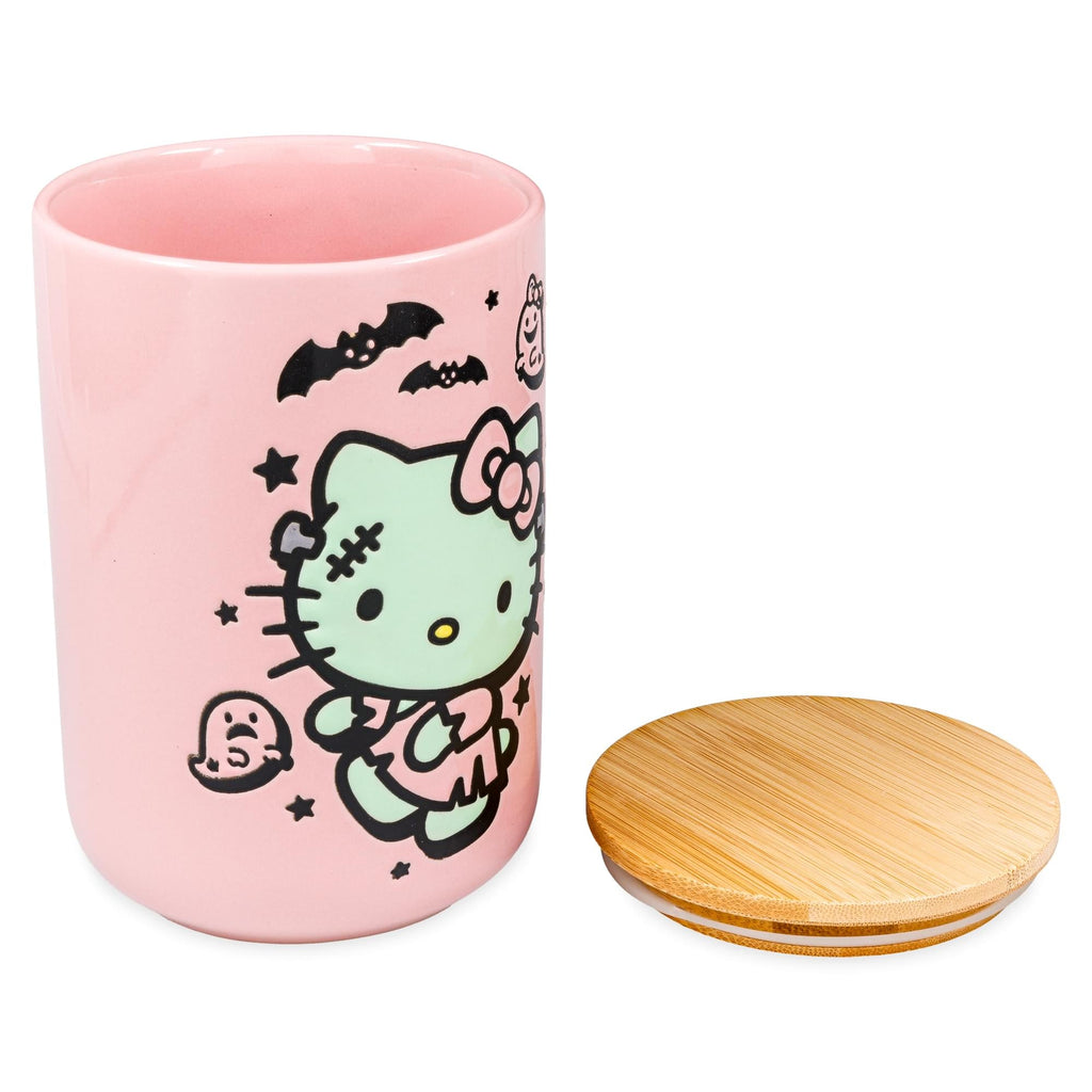 Sanrio Hello Kitty Frankenkitty 6.5-Inch Ceramic Snack Jar With Bamboo Lid