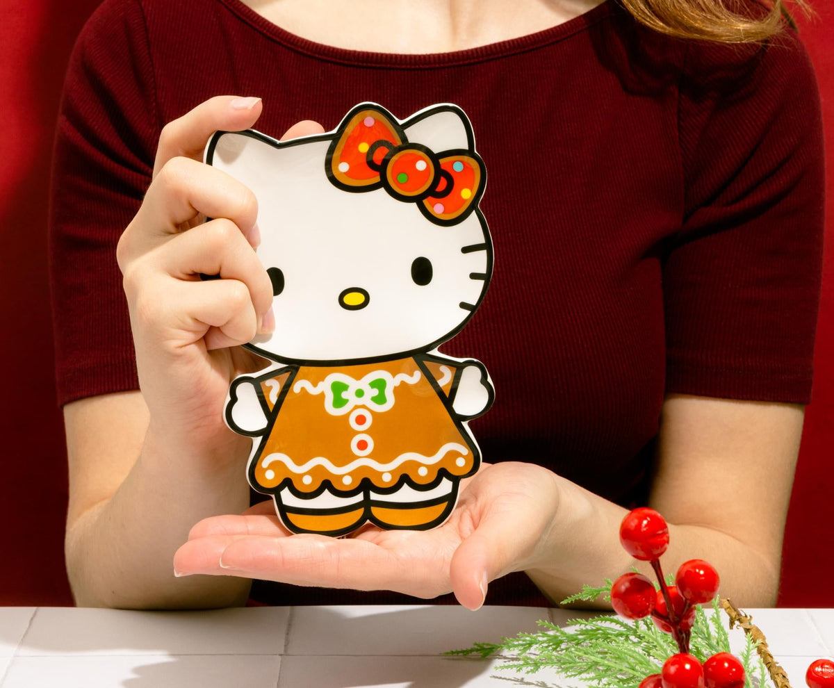 Sanrio Hello Kitty Gingerbread Dress Sculpted Ceramic Trinket Tray