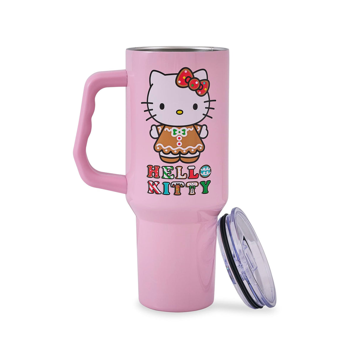 Sanrio Hello Kitty Gingerbread 40-Ounce Stainless Steel Tumbler With Handle and Straw
