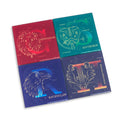 Harry Potter House Constellations 4-Piece Glass Coaster Set | 4 x 4 Inches