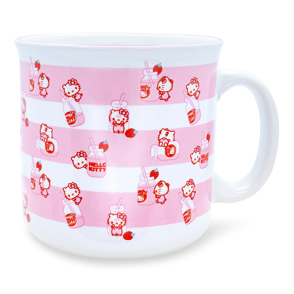 Sanrio Hello Kitty Strawberry Milk Ceramic Camper Mug | Holds 20 Ounces