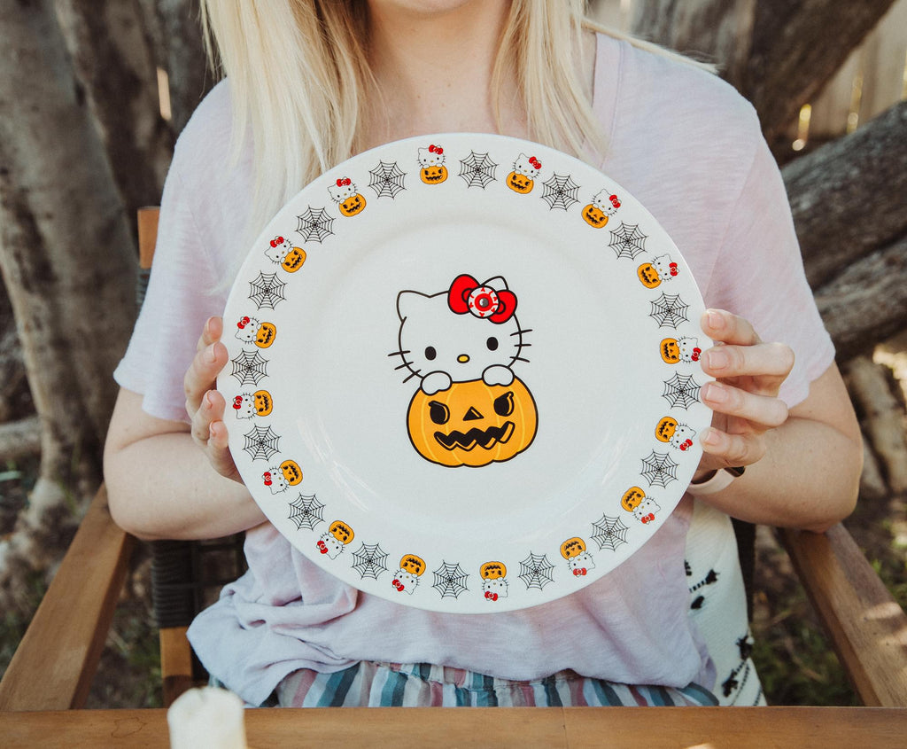 Sanrio Hello Kitty Pumpkin Boo 10-Inch Ceramic Dinner Plate