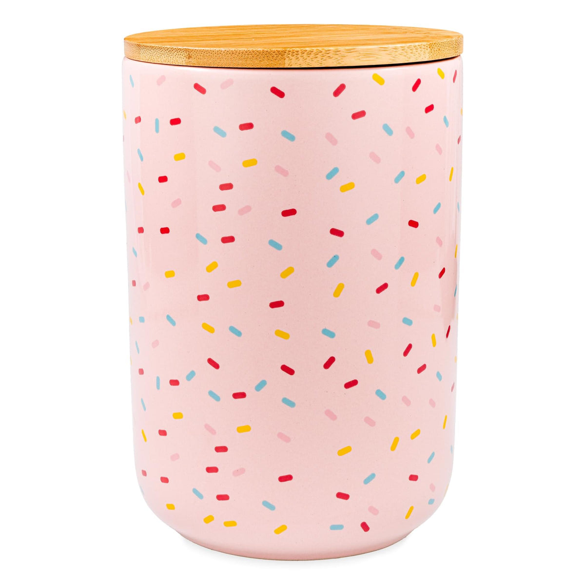 Sanrio Hello Kitty Love Heart 6.5-Inch Ceramic Snack Jar With Bamboo Lid