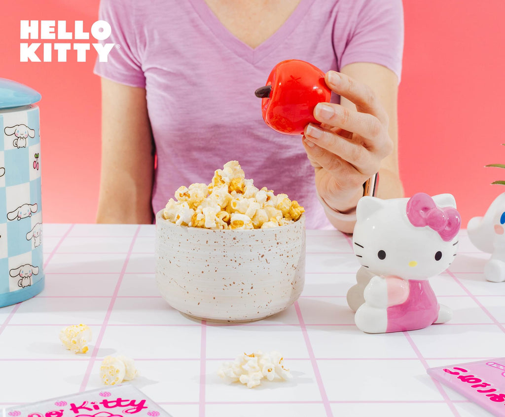 Sanrio Hello Kitty and Apple Ceramic Salt and Pepper Shaker Set