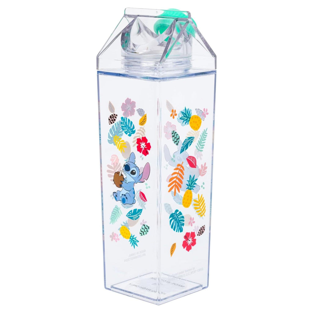 Disney Lilo & Stitch Tropical 16-Ounce Plastic Milk Carton Bottle