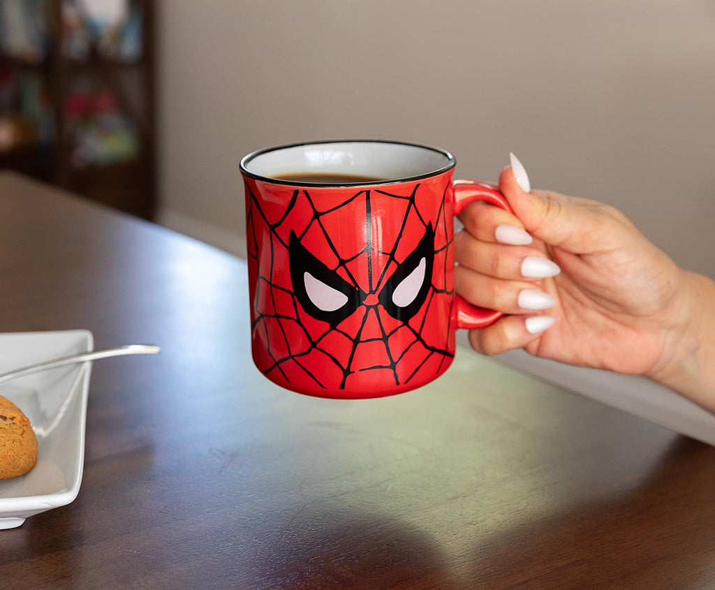 Marvel Spider-Man Face Ceramic Camper Mug | Holds 20 Ounces