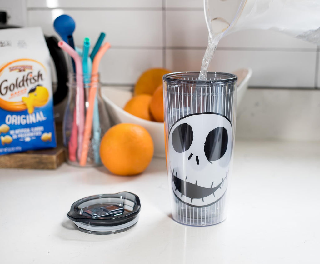 Disney Nightmare Before Christmas Jack Skull Plastic Travel Tumbler | 20 Ounces
