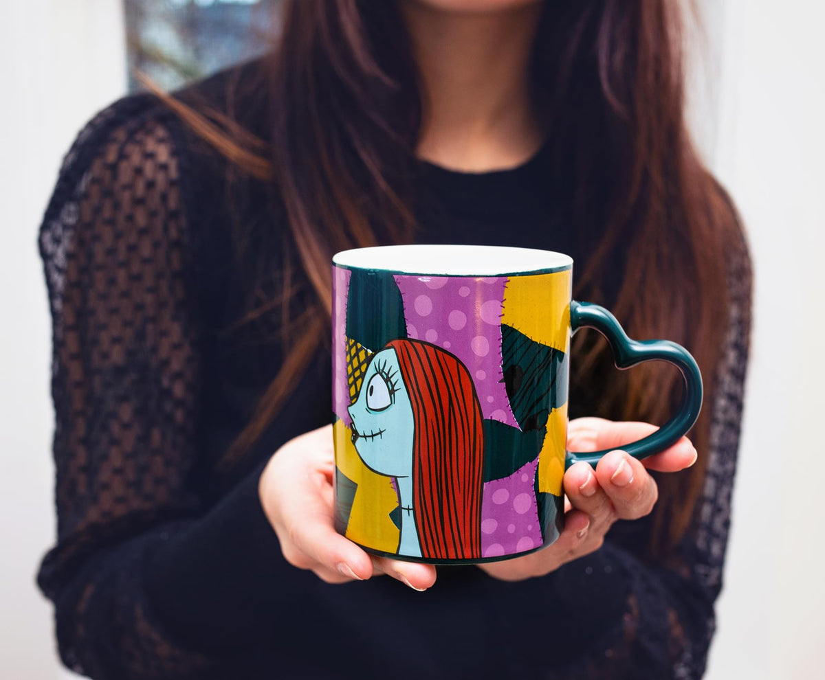 Disney Nightmare Before Christmas Jack and Sally Mug Set | Each Holds 14 Ounces
