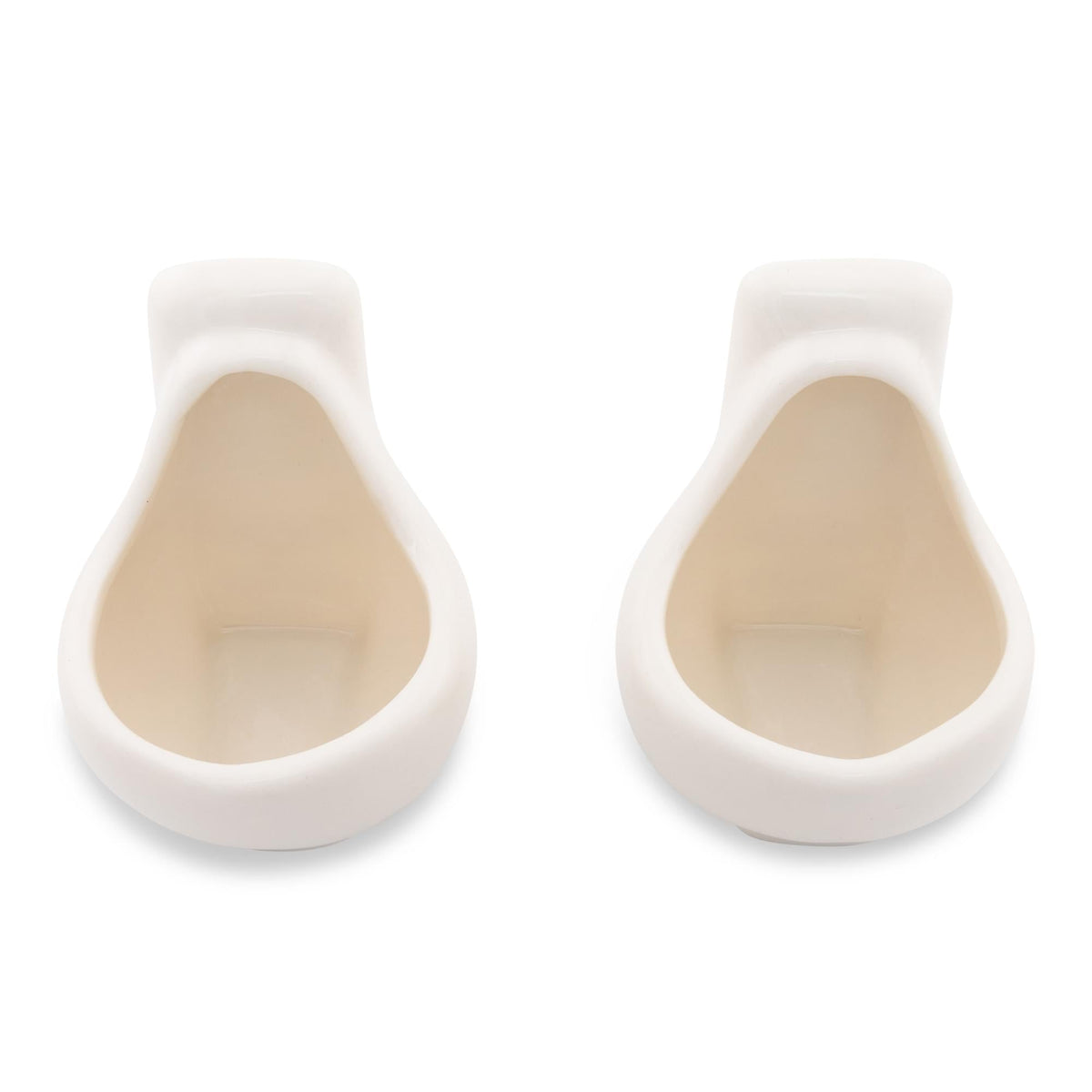 Urinal 1-Ounce Sculpted Ceramic Shot Glasses | Set of 2