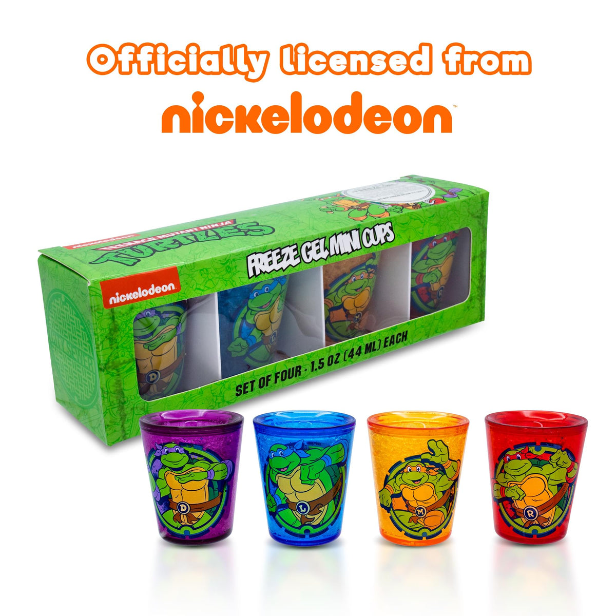 Teenage Mutant Ninja Turtles Cowabunga 1.5-Ounce Freeze Gel Mini Cups | Set of 4