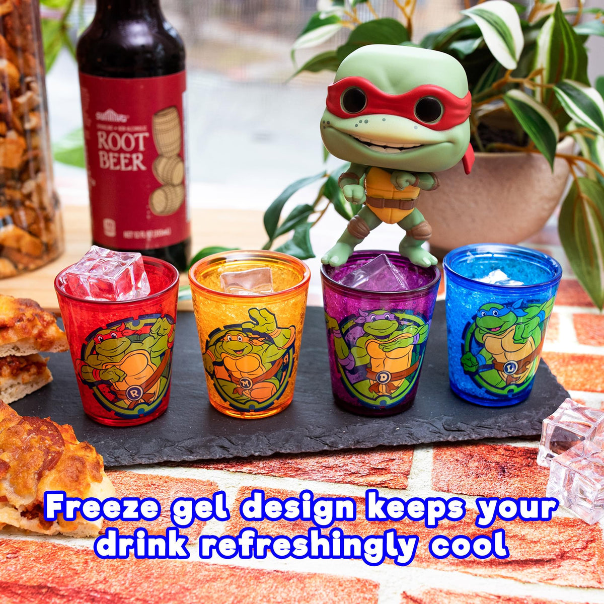 Teenage Mutant Ninja Turtles Cowabunga 1.5-Ounce Freeze Gel Mini Cups | Set of 4