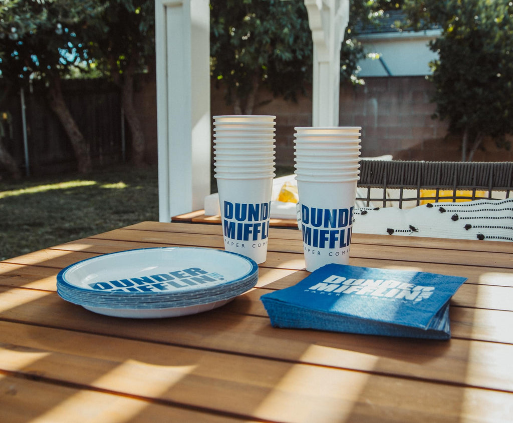 The Office Dunder Mifflin 60-Piece Disposable Paper Party Set