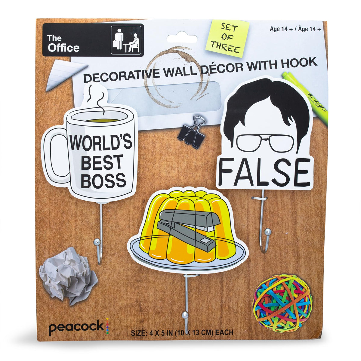 The Office Icons Die-Cut Coat Hanger Wall Hooks | Set of 3