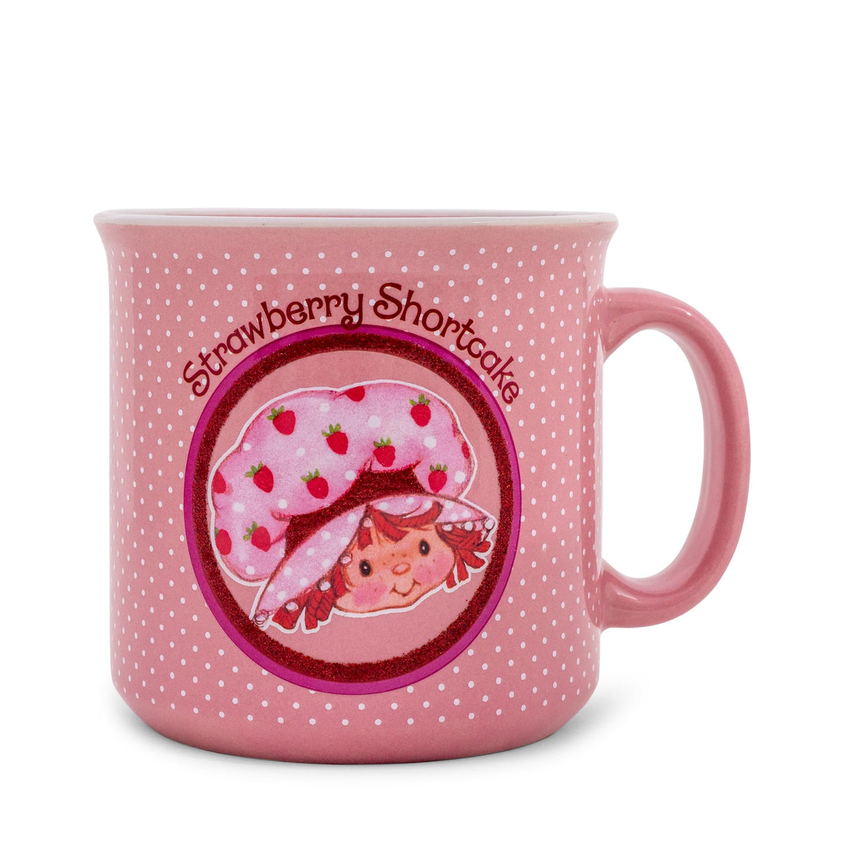 Strawberry Shortcake Polka Dots Ceramic Camper Mug | Holds 20 Ounces