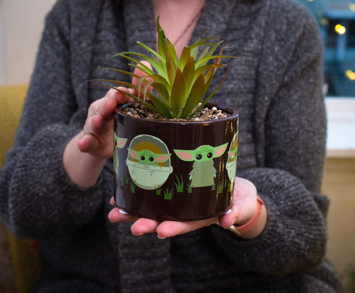 Star Wars: The Mandalorian The Child Ceramic Planter with Artificial Succulent