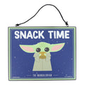 Star Wars: The Mandalorian Grogu "Snack Time" Reversible Hanging Sign Wall Art