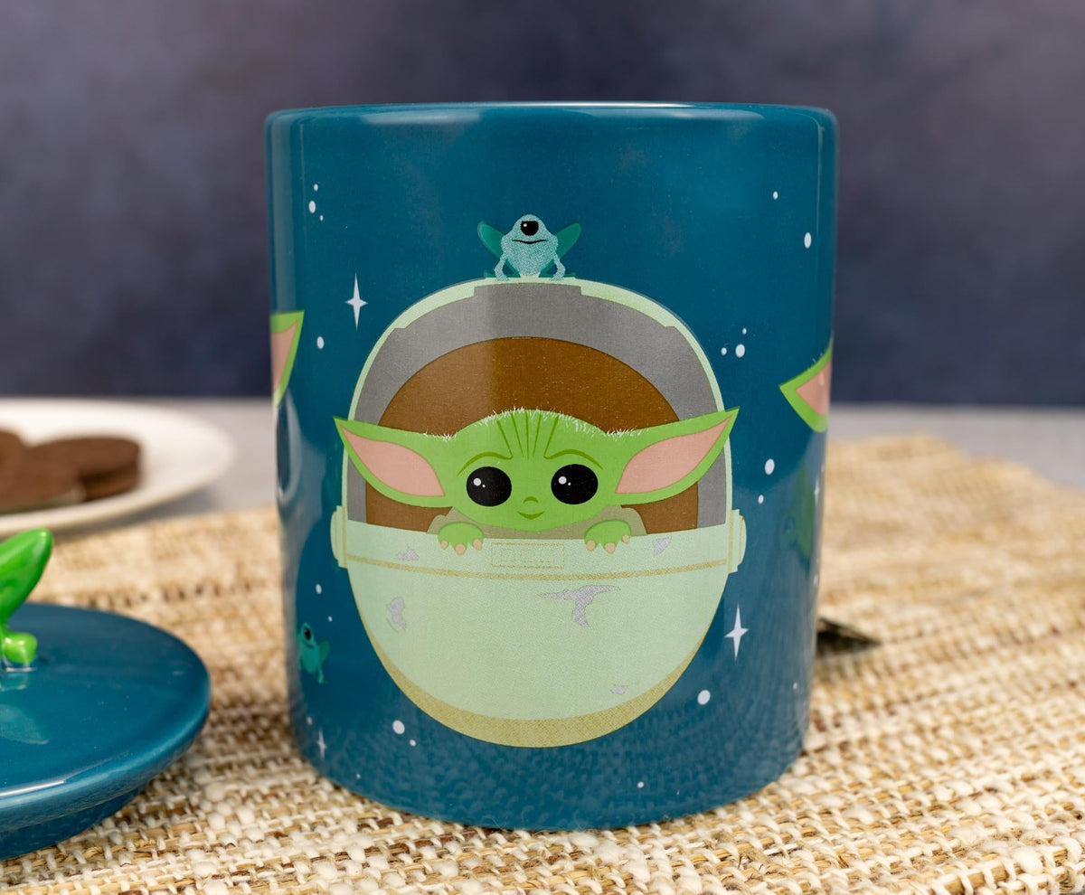Star Wars: The Mandalorian Grogu Mug With Space Frog Lid | Holds 18 Ounces