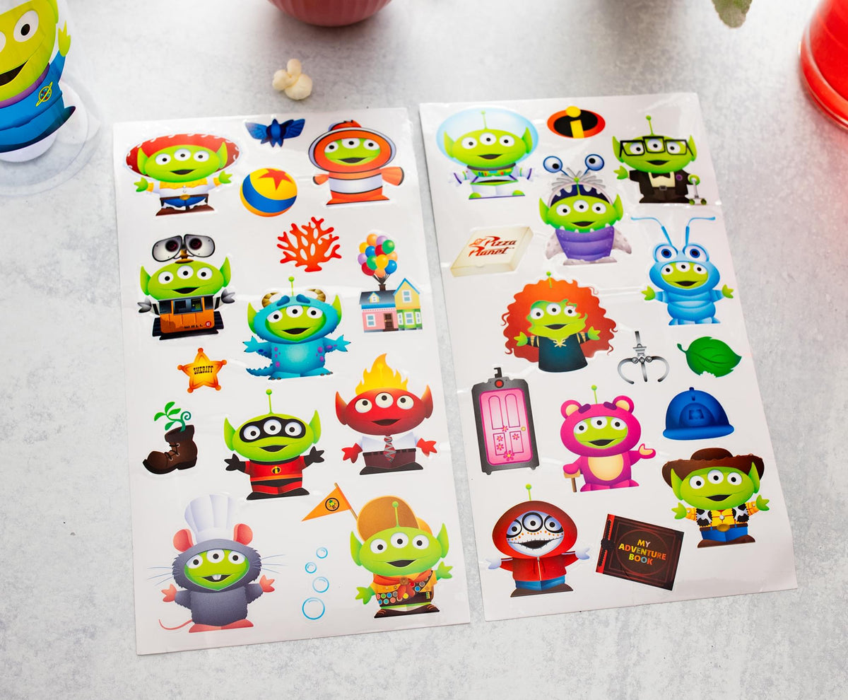 Disney Pixar Toy Story Alien 32-Ounce Twist Spout Water Bottle and Sticker Set