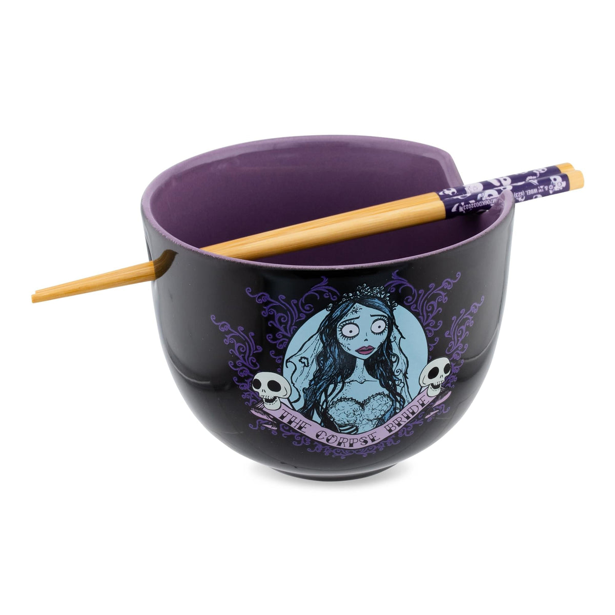 Tim Burton's Corpse Bride Emily 20-Ounce Ramen Bowl and Chopstick Set