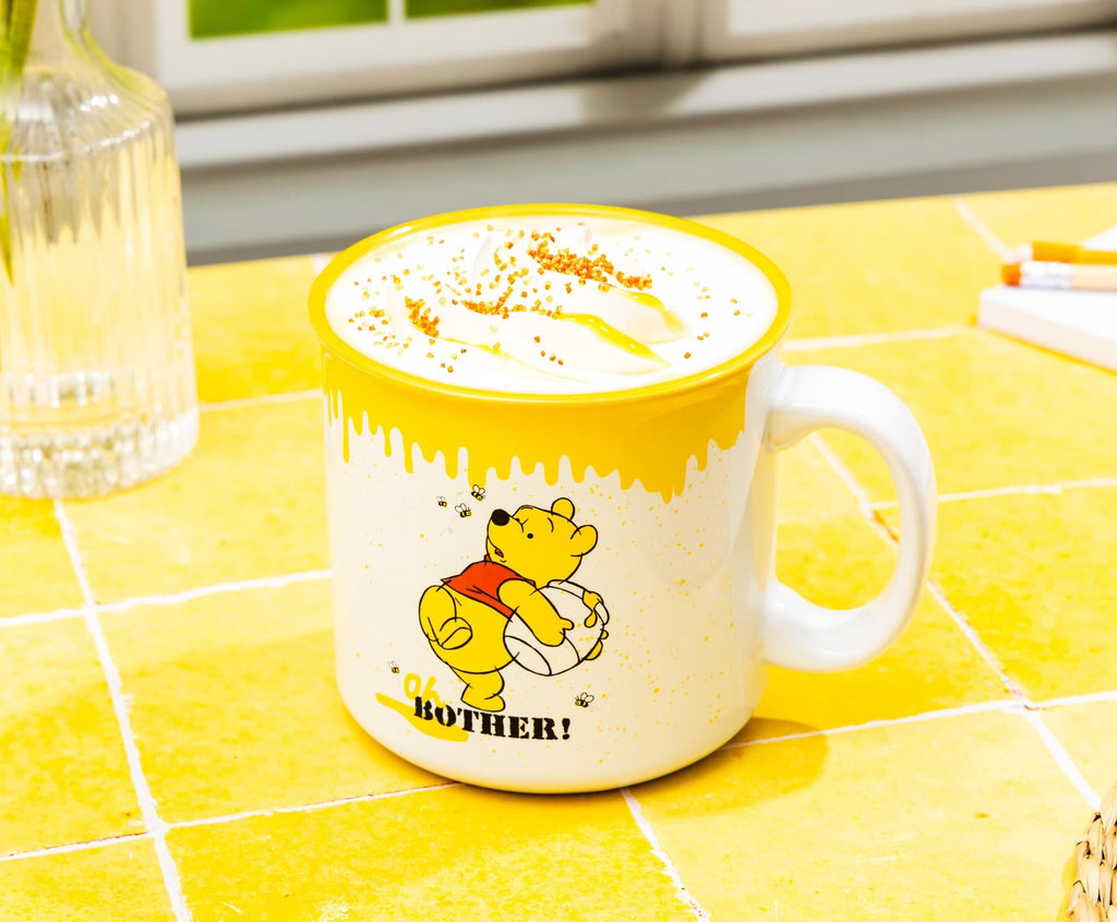 Disney Winnie The Pooh "Oh, Bother" Ceramic Camper Mug | Holds 20 Ounces
