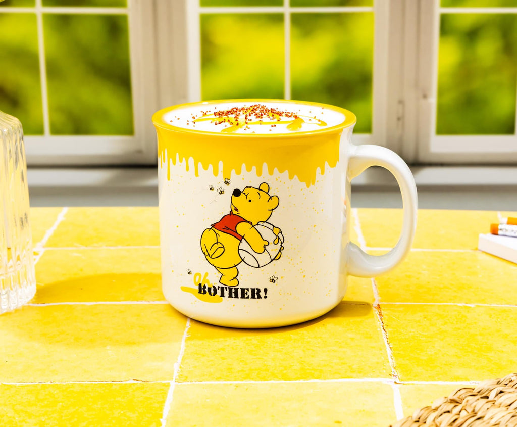 Disney Winnie The Pooh "Oh, Bother" Ceramic Camper Mug | Holds 20 Ounces