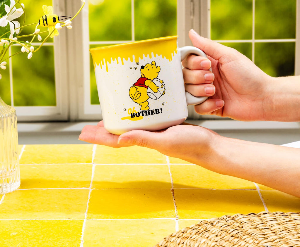 Disney Winnie The Pooh "Oh, Bother" Ceramic Camper Mug | Holds 20 Ounces