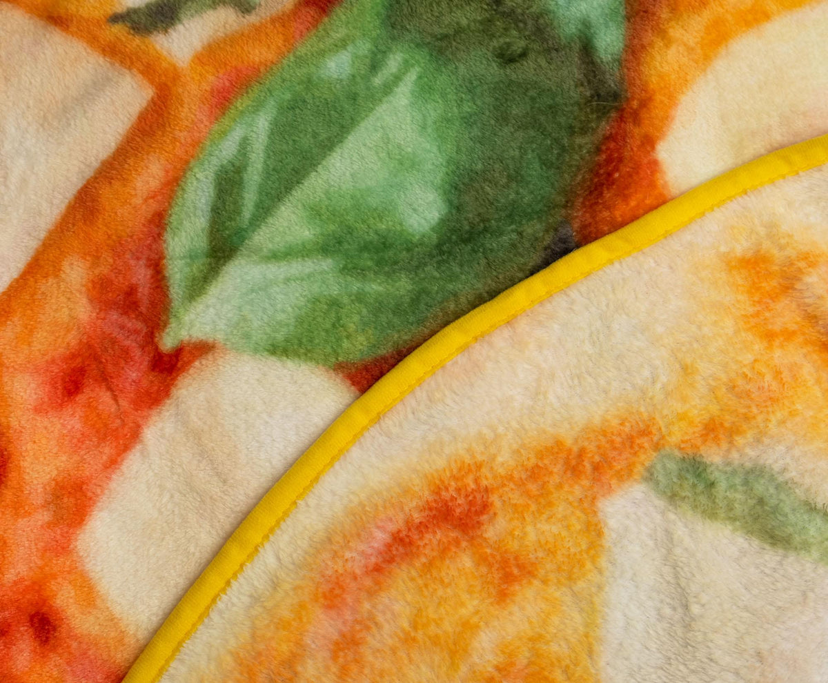 Margarita Pizza Round Fleece Throw Blanket | 60 Inches