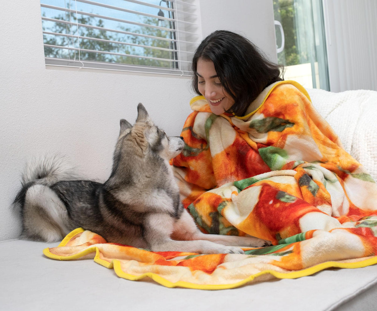 Margarita Pizza Round Fleece Throw Blanket | 60 Inches