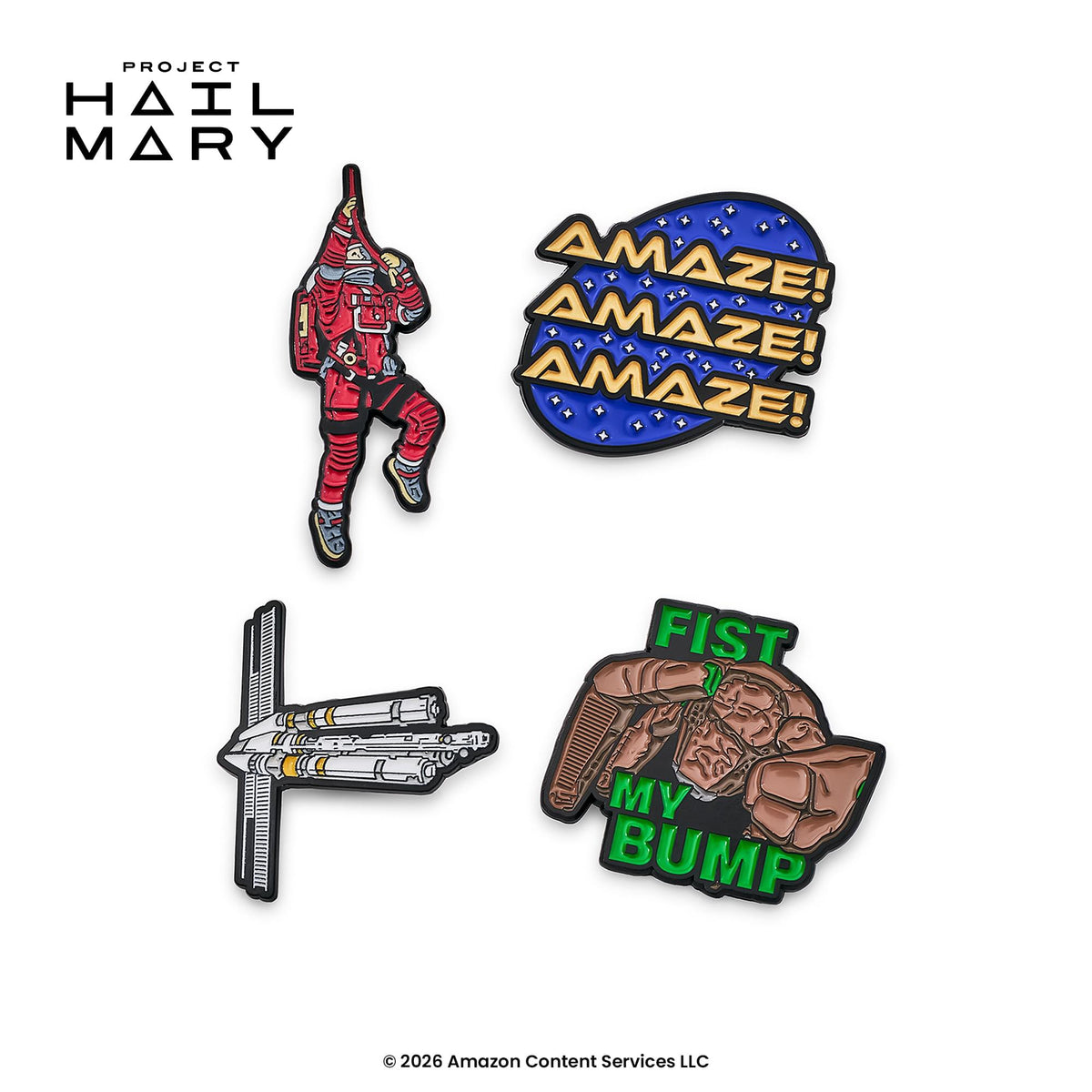 Project Hail Mary Icons 4-Piece Enamel Pin Set