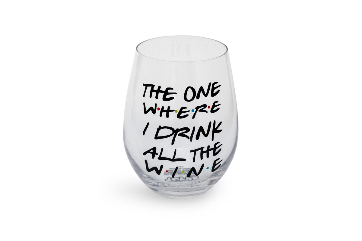 "The One Where I Drink All The Wine" Friends Inspired Stemless Wine Glass | Holds 20 Ounces