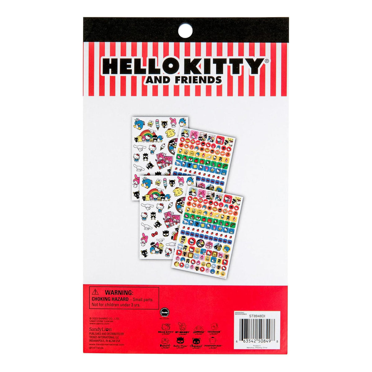 Sanrio Hello Kitty Red 4 Sheet Sticker Pad | 200+ Stickers