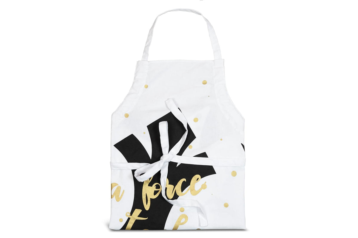 Star Wars White Adult Apron - “A Force To Be Reckoned With” - Rebel Design