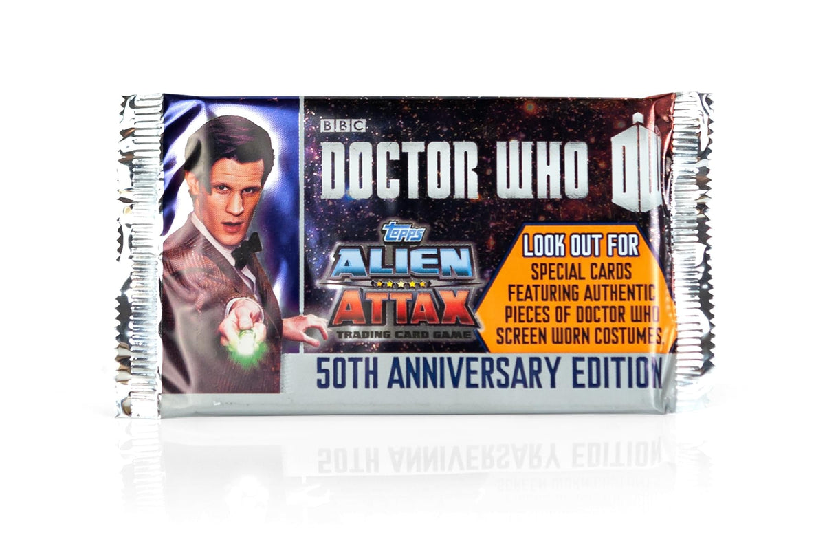 Doctor Who Alien Attax 50th Anniversary Edition Topps Booster Pack Trading Cards