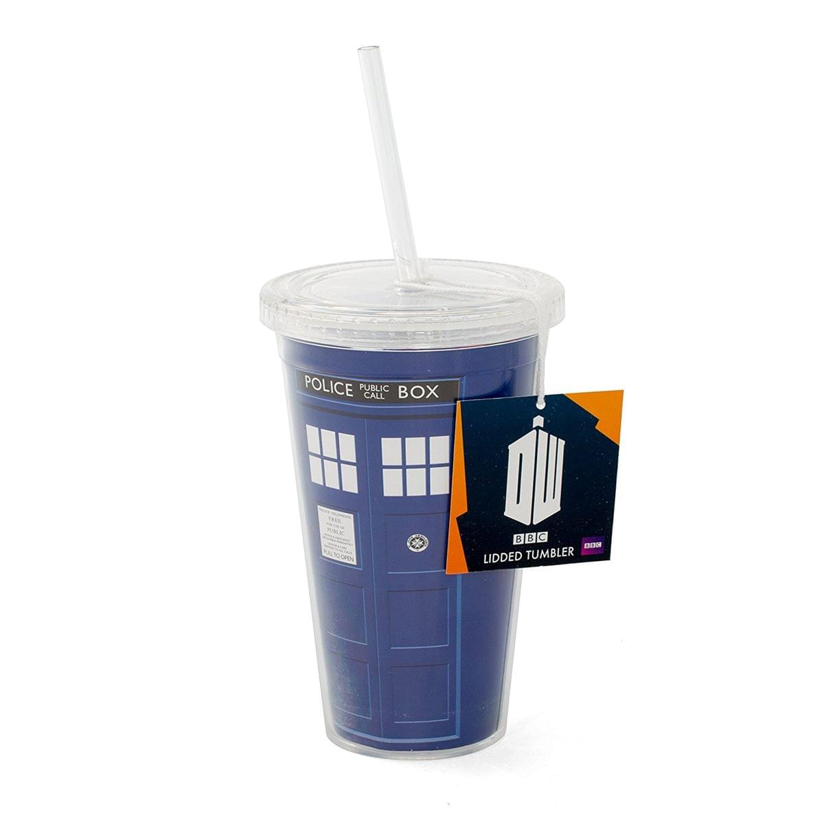 Doctor Who 16oz TARDIS Carnival Cup with Lid & Straw