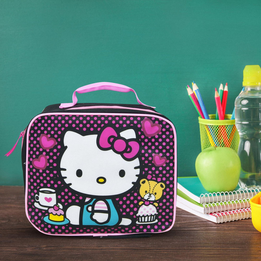 Sanrio Hello Kitty Polka-Dot Lunchbox | 9 x 3 x 8 Inches