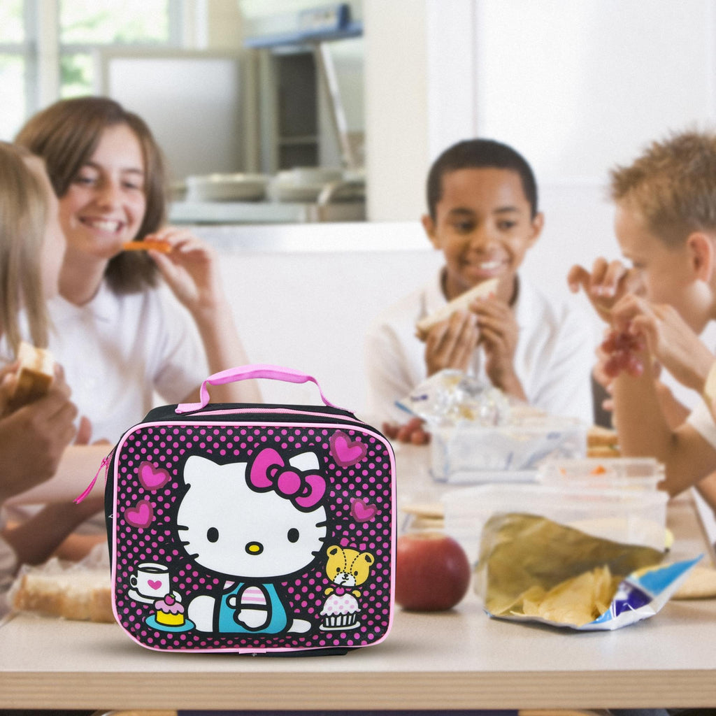Sanrio Hello Kitty Polka-Dot Lunchbox | 9 x 3 x 8 Inches