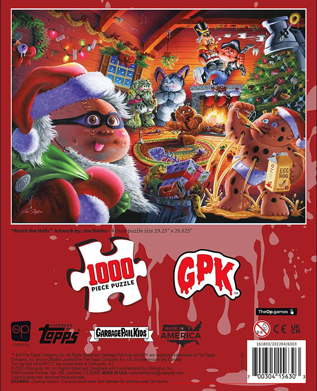 Garbage Pail Kids Wreck The Halls 1000 Piece Jigsaw Puzzle