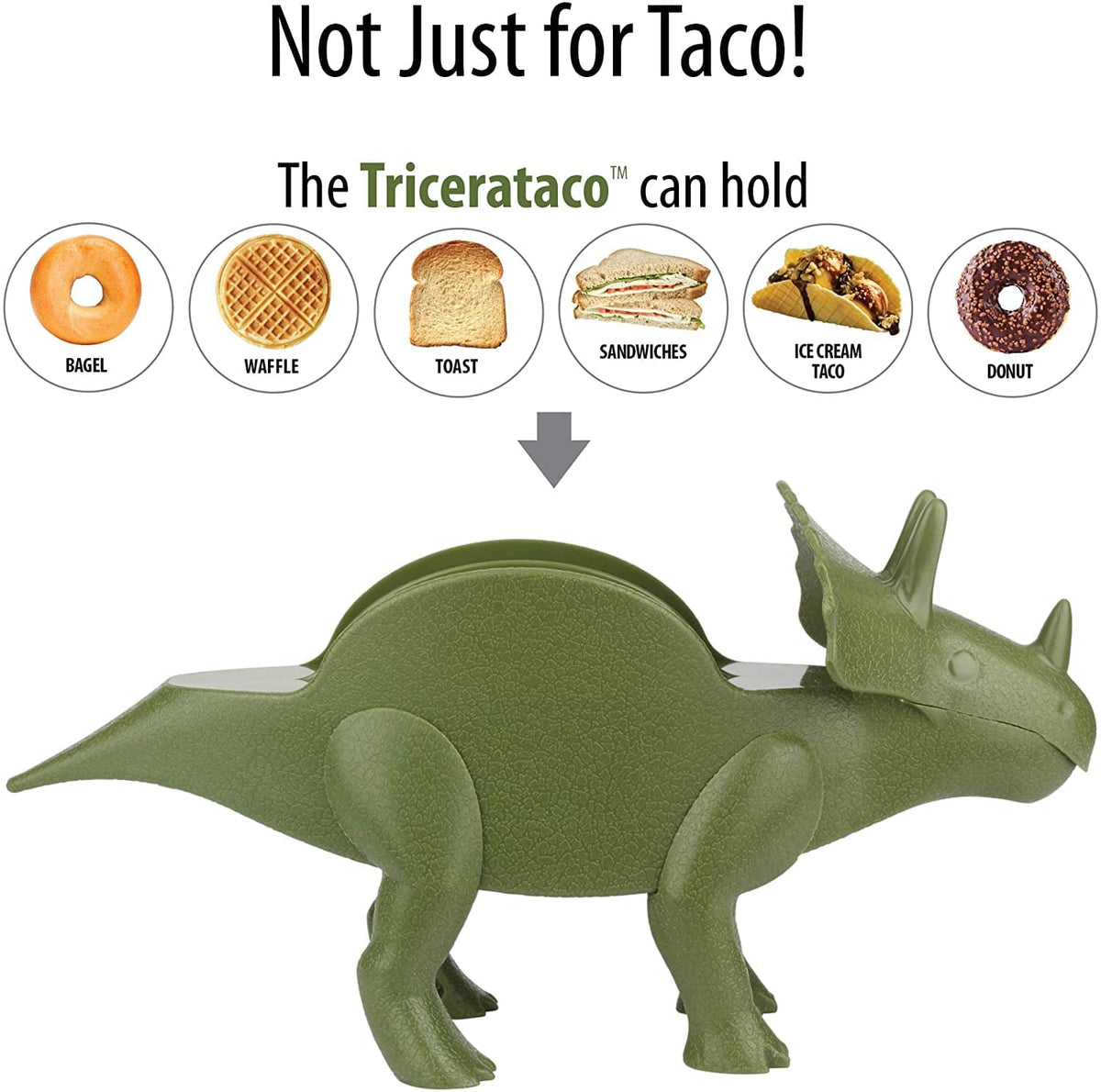 TriceraTACO Sculpted Dinosaur Taco & Snack Holder