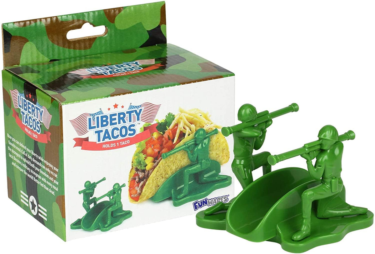 Liberty Sculpted Little Green Army Men Taco & Snack Holder